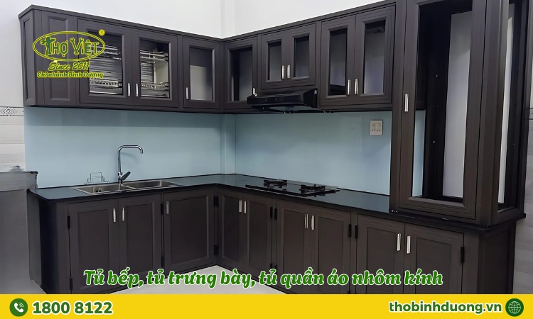 Dịch vụ thợ tủ nhôm kính Bình Dương