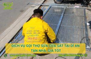 Báo giá dịch vụ sửa cửa sắt tại Dĩ An