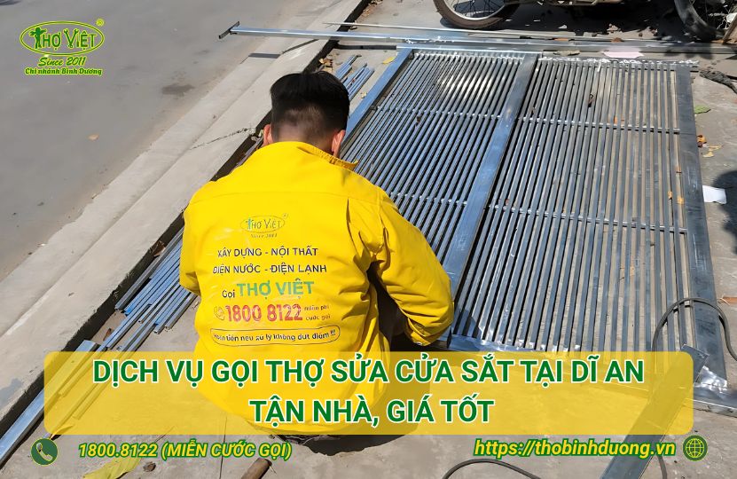Báo giá dịch vụ sửa cửa sắt tại Dĩ An