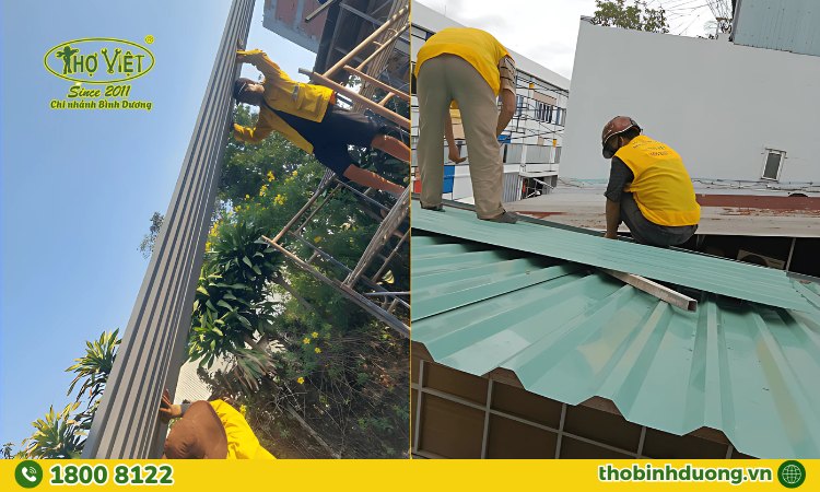 Bảng giá thay mái tôn tại Thủ Dầu Một mới nhất