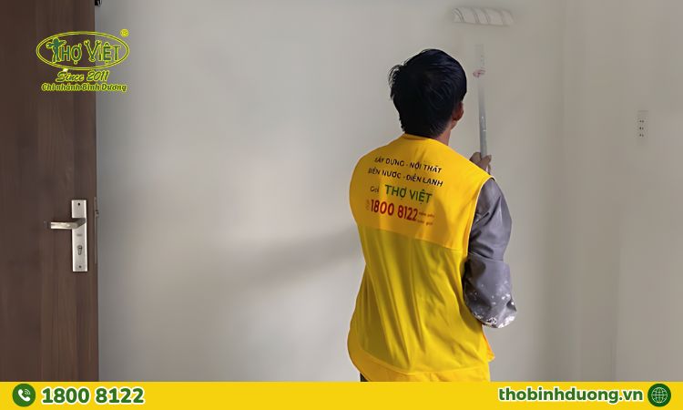 Khu vực dịch vụ sơn nhà tại Bến Cát thực hiện