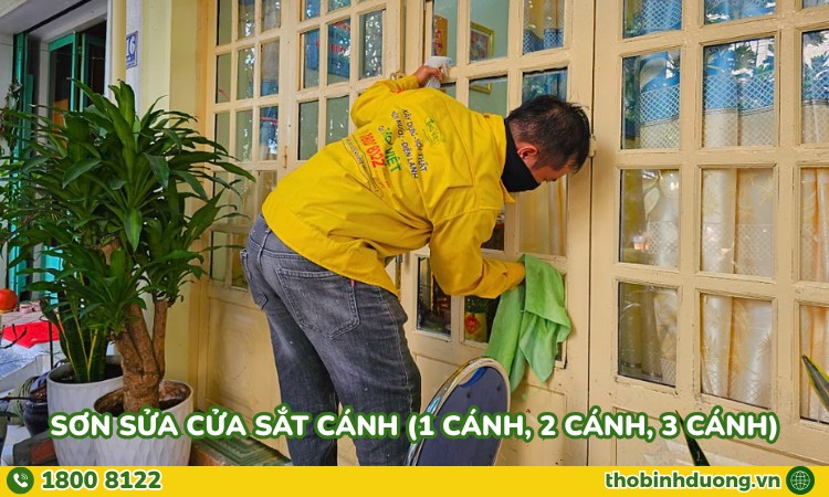 Dịch vụ sơn sửa cửa sắt cánh (1 cánh, 2 cánh, 4 cánh)