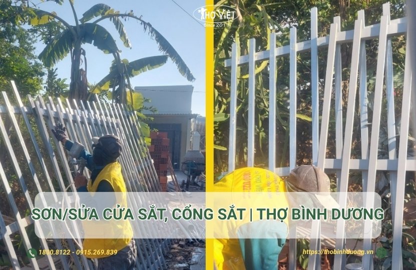 Dịch vụ sơn sửa cửa sắt cổng sắt Thợ Bình Dương