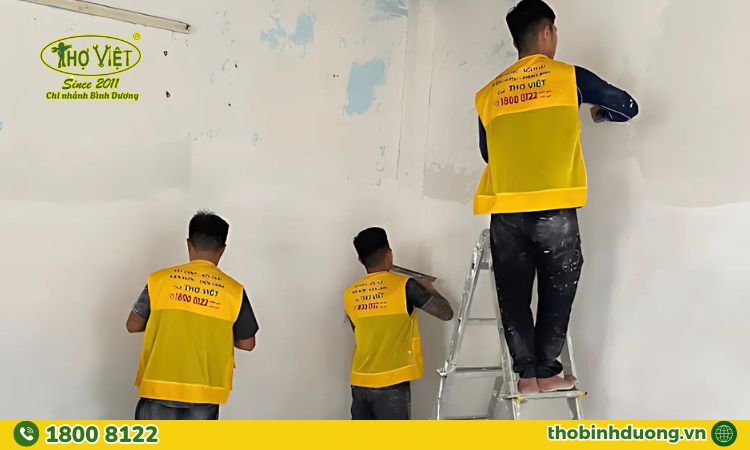 Quy trình sơn văn phòng tại Thợ Bình Dương