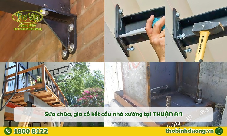 Gia cố kết cấu nhà xưởng tại Thuận An