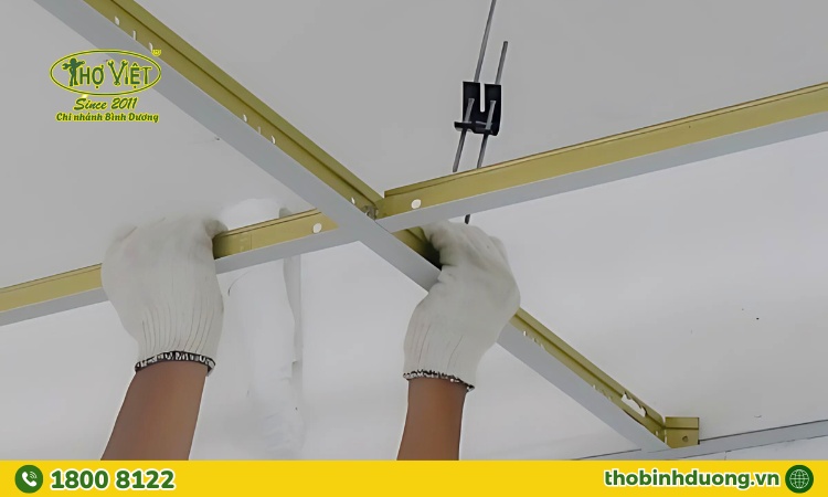 Quy trình thi công tấm thạch cao Bình Dương chuyên nghiệp