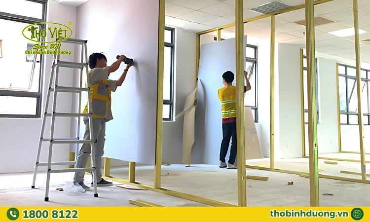 Bảng giá thi công tấm thạch cao Bình Dương mới nhất