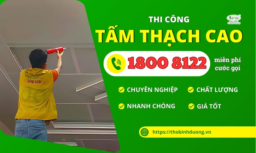 Báo giá thi công tấm thạch cao Bình Dương mới nhất