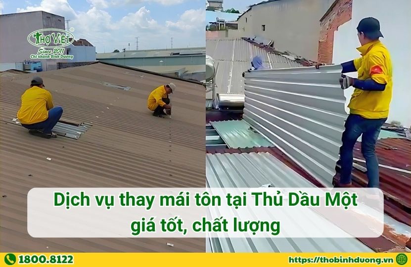 Báo giá dịch vụ thay mái tôn tại Thủ Dầu Một