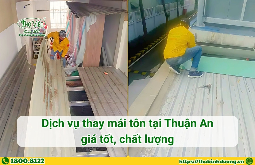 Báo giá dịch vụ thay mái tôn tại Thuận An mới nhất