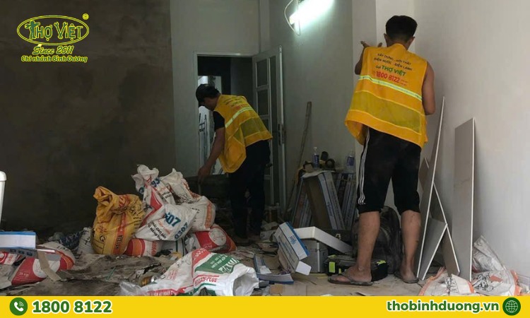 Tổng hợp hạng mục cải tạo nhà trọ tại Dĩ An