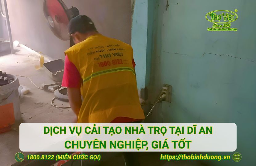 Báo giá dịch vụ cải tạo nhà trọ tại Dĩ An