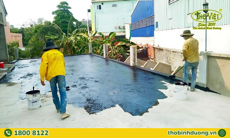 Chống thấm sân thượng bằng nhựa đường