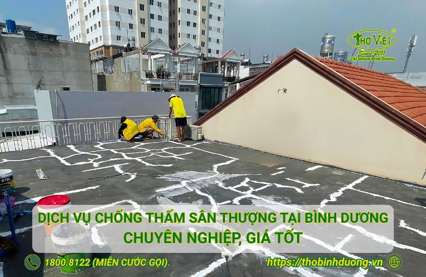 Báo giá dịch vụ chống thấm sân thượng tại Bình Dương chuyên nghiệp