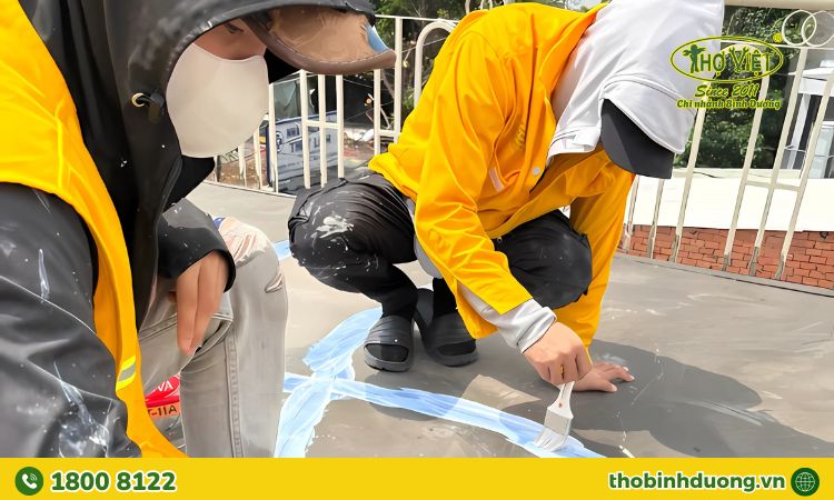 Quy trình thực  hiện chống thấm Thợ Bình Dương