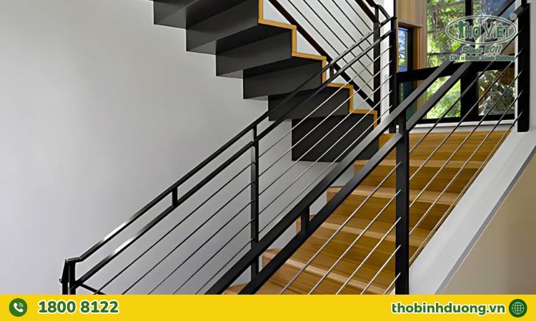 Thi công cầu thang lan can sắt tại Bình Dương