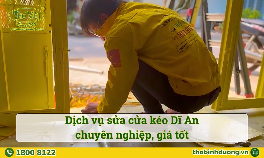 Báo giá dịch vụ sửa cửa kéo Dĩ An giá tốt, chuyên nghiệp