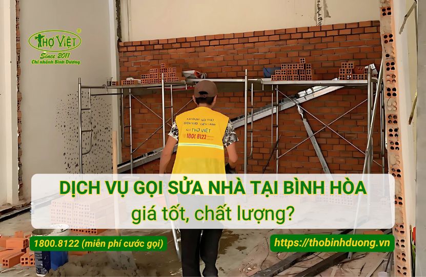 Báo giá dịch vụ sửa nhà tại Bình Hòa mới nhất