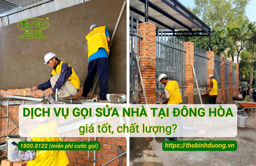 Báo giá dịch vụ sửa nhà tại Đông Hòa chuyên nghiệp