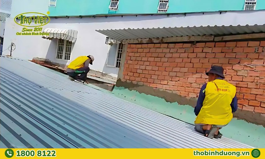 Quy trình thay mái tôn Thợ Bình Dương chuyên nghiệp