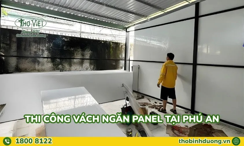 Thợ thi công vách ngăn Panel tại Phú An