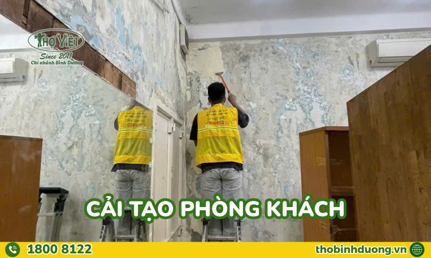 Thợ cải tạo phòng khách uy tín, chuyên nghiệp