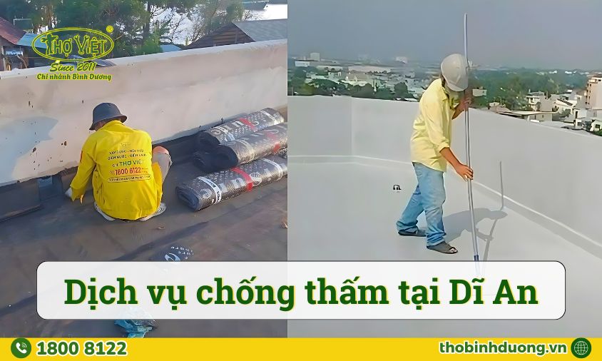 Báo giá dịch vụ chống thấm Dĩ An mới nhất