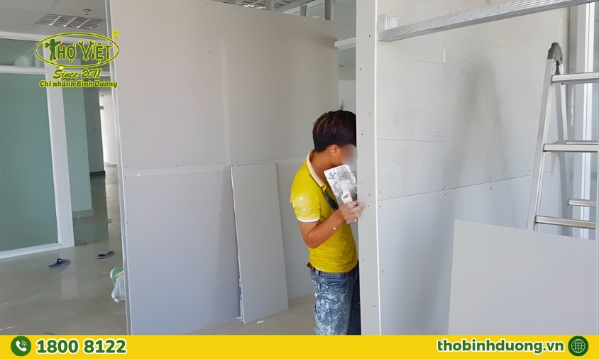 Dịch vụ thi công vách ngăn thạch cao Bình Dương