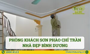 Báo giá sơn phào chỉ trần phòng khách đẹp
