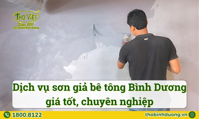 Báo giá dịch vụ sơn giả bê tông Thợ Bình Dương mới nhất