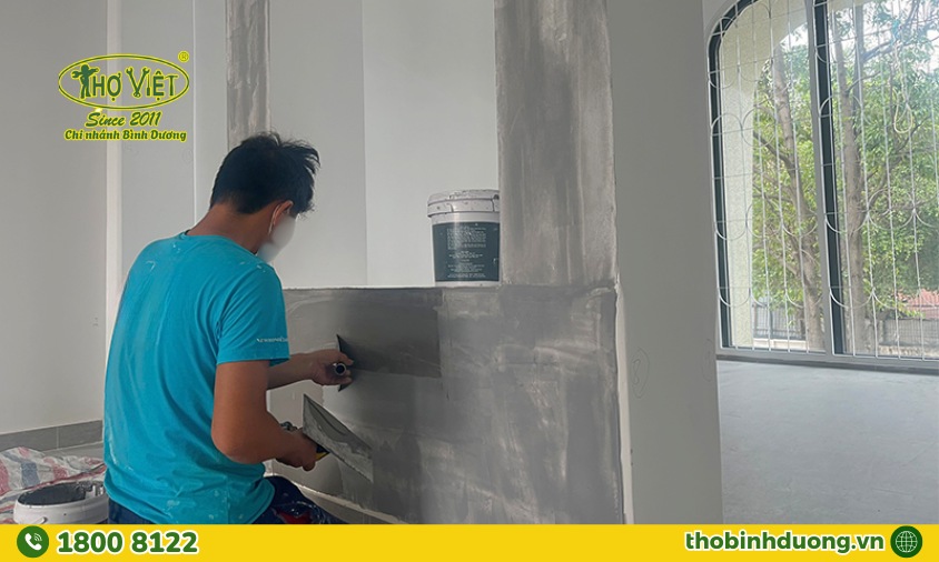 Dịch vụ sơn giả bê tông phòng khách, phòng ngủ, quán cà phê Bình Dương