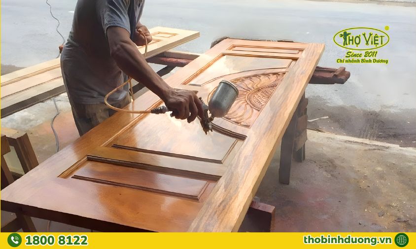 Gói dịch vụ thợ sơn cửa gỗ, sơn PU và sơn lót Bình Dương