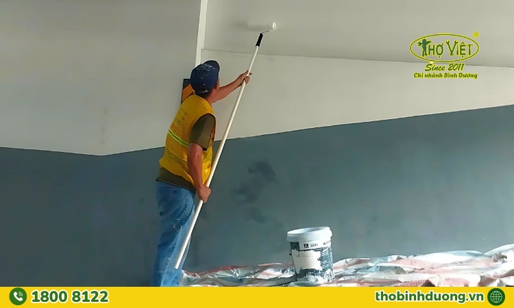 Thực hiện sơn 3 lớp sơn chuyên nghiệp và chất lượng