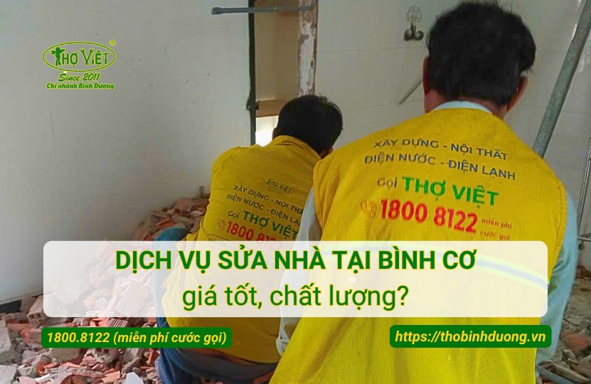 Báo giá dịch vụ sửa nhà Bình Cơ trọn gói mới nhất