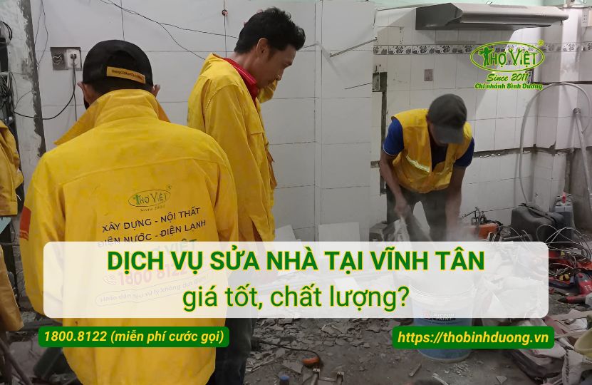 Báo giá dịch vụ sửa nhà Vĩnh Tân chuyên nghiệp
