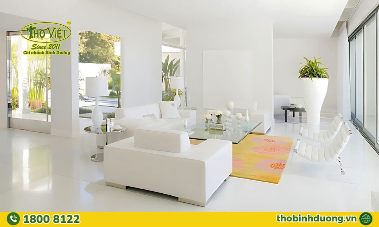 Màu sơn nhà trắng và trắng kem