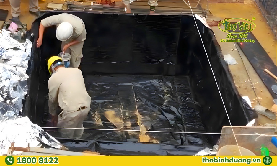 Sử dụng màng chống thấm hố thang máy Bình Dương