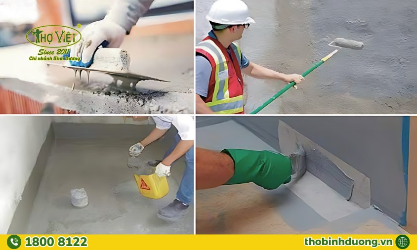 Dịch vụ chống thấm thuận và chống thấm ngược cho nhà vệ sinh Bình Dương