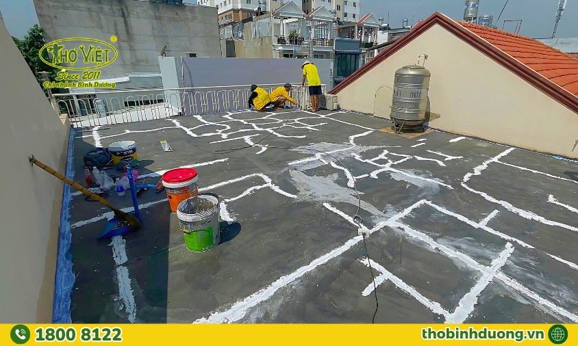 Chống thấm sàn mái tại Tân Uyên