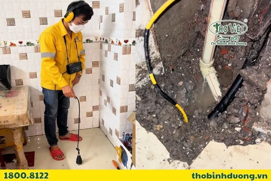 Quy trình dò tìm rò rỉ nước Tân Uyên