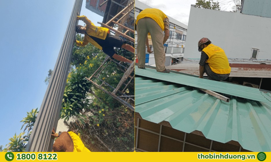 Thợ lắp mái tôn, thay mái tôn Bình Dương