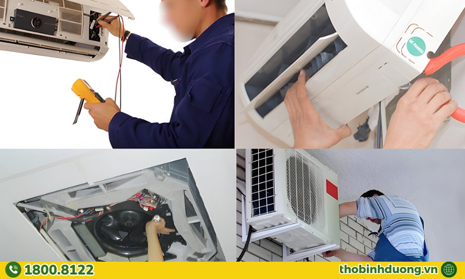 Quy trình tháo lắp máy lạnh Tân Uyên