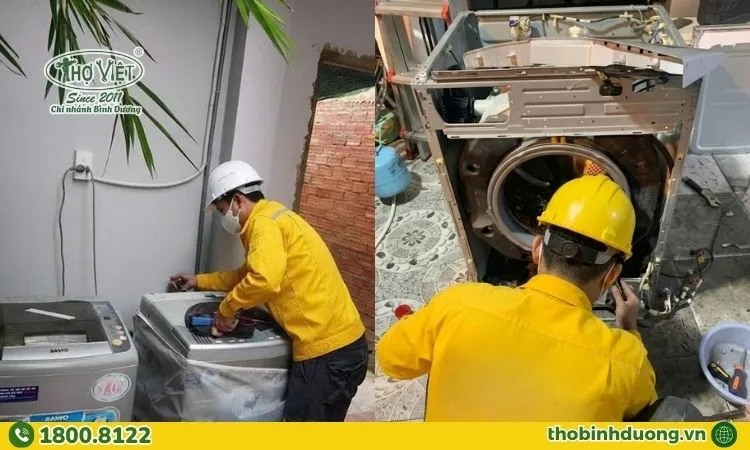 Quy trình sửa máy giặt Vĩnh Tân, Tân Uyên