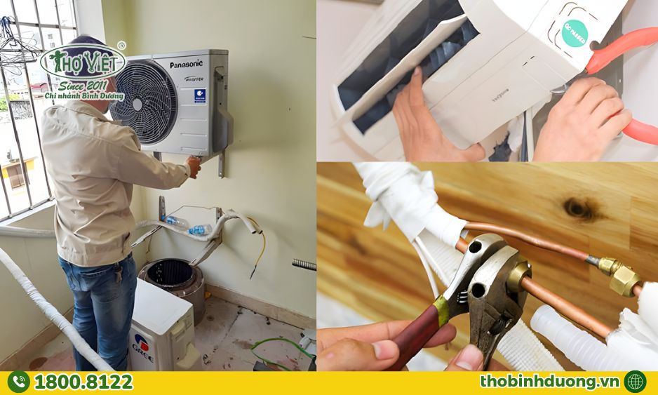 Thợ Bình Dương có quy trình tháo lắp máy lạnh chuyên nghiệp