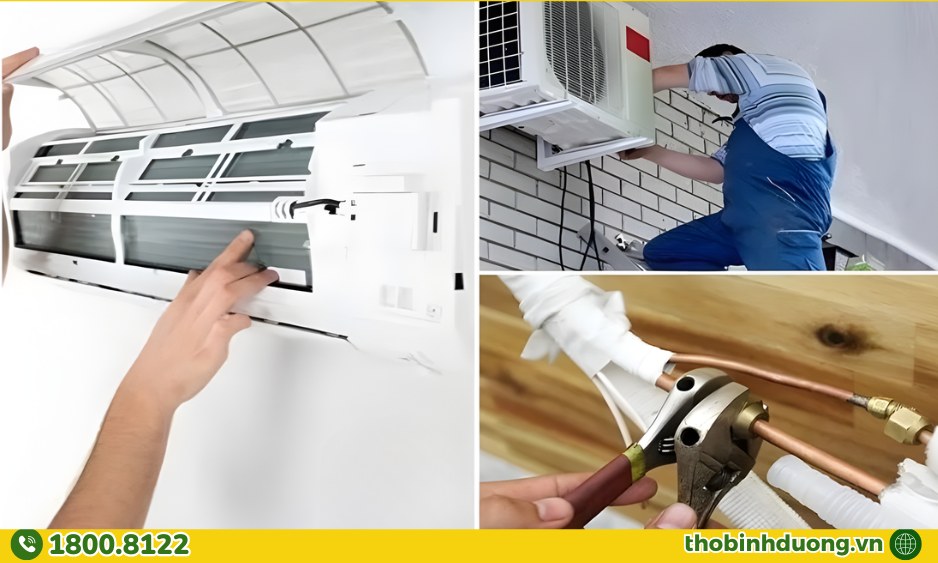 Thợ Bình Dương có quy trình tháo lắp máy lạnh chuyên nghiệp