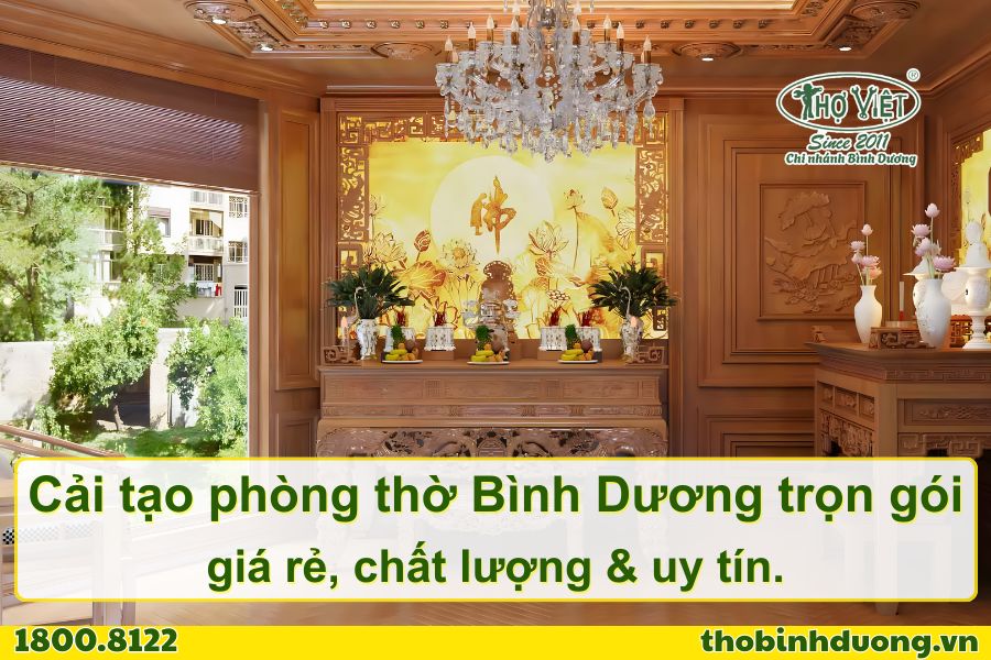 Báo giá cải tạo phòng thờ Bình Dương trọn gói