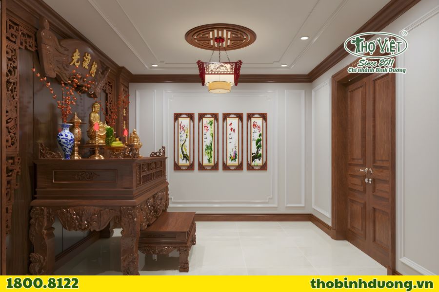 Dịch vụ cải tạo phòng thờ có mặt tại khắp các khu vực Bình Dương