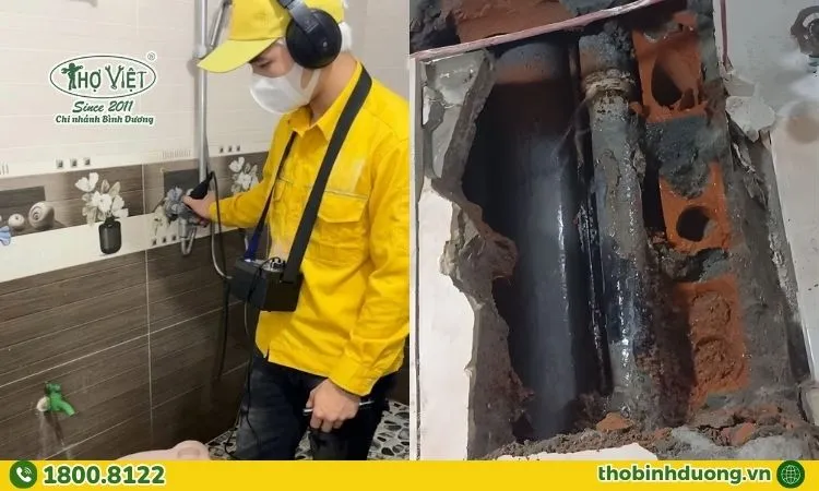 Quy trình dò tìm rò rỉ nước Bình Hòa, Thuận An chuyên nghiệp