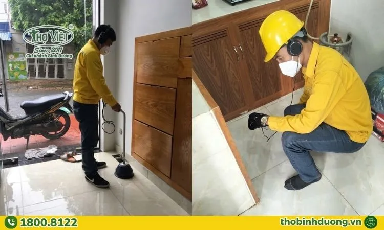 Quy trình dò tìm rò rỉ nước Thuận Giao, Thuận An