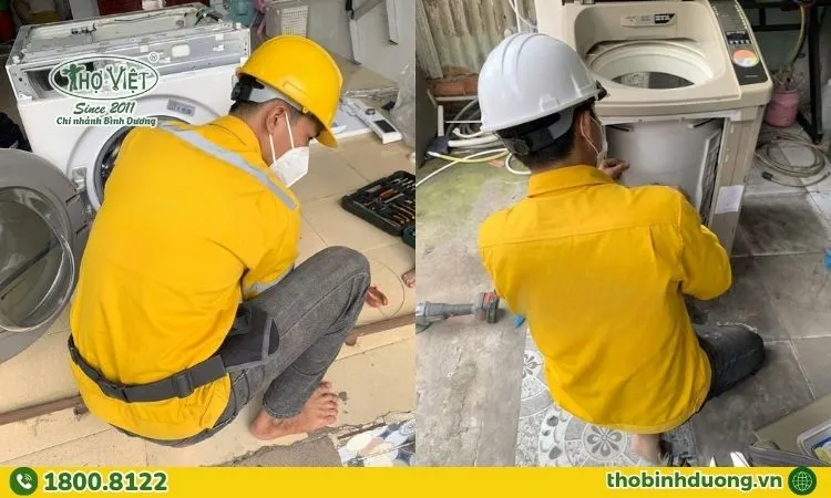 Quy trình sửa máy giặt Tân Hiệp, Dĩ An chuyên nghiệp